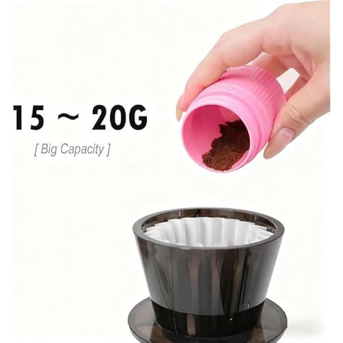 AOOEDDI Nuttii Manual Coffee Grinder Cnc Stainless Steel Conical Burrs Internal Adjustable Settings For Even Grinding Series Handheld Grinder Suitable For GiftsPink - Image 5