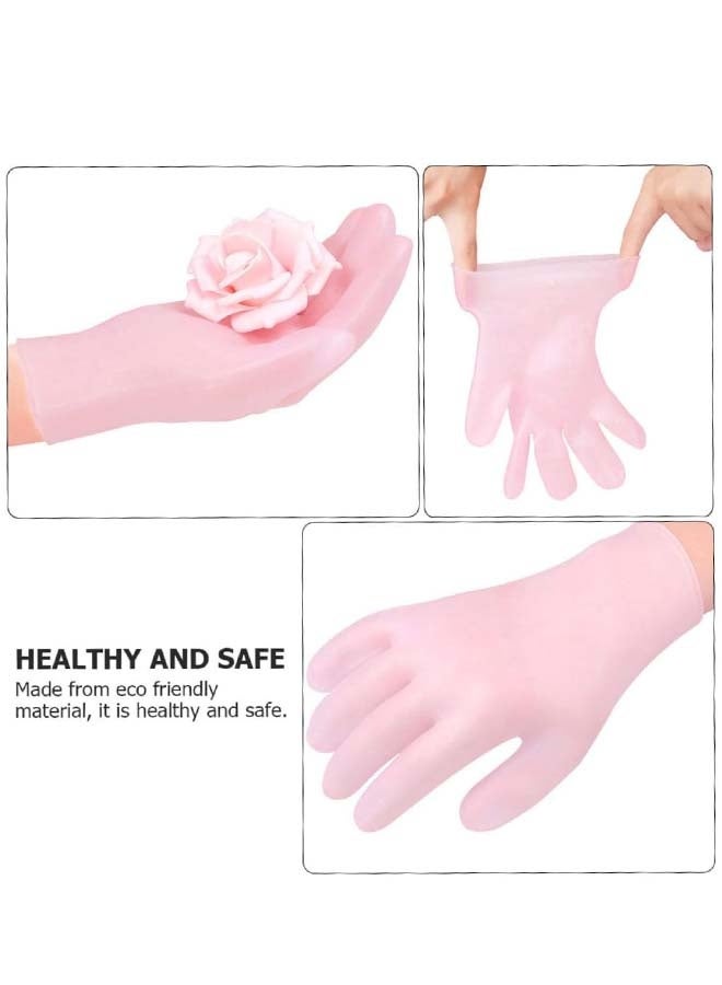 2 Pairs Moisturizing Exfoliating Gloves for Women Soften Dry Hands Material - Image 4