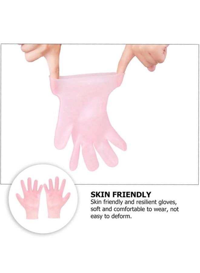 2 Pairs Moisturizing Exfoliating Gloves for Women Soften Dry Hands Material - Image 5