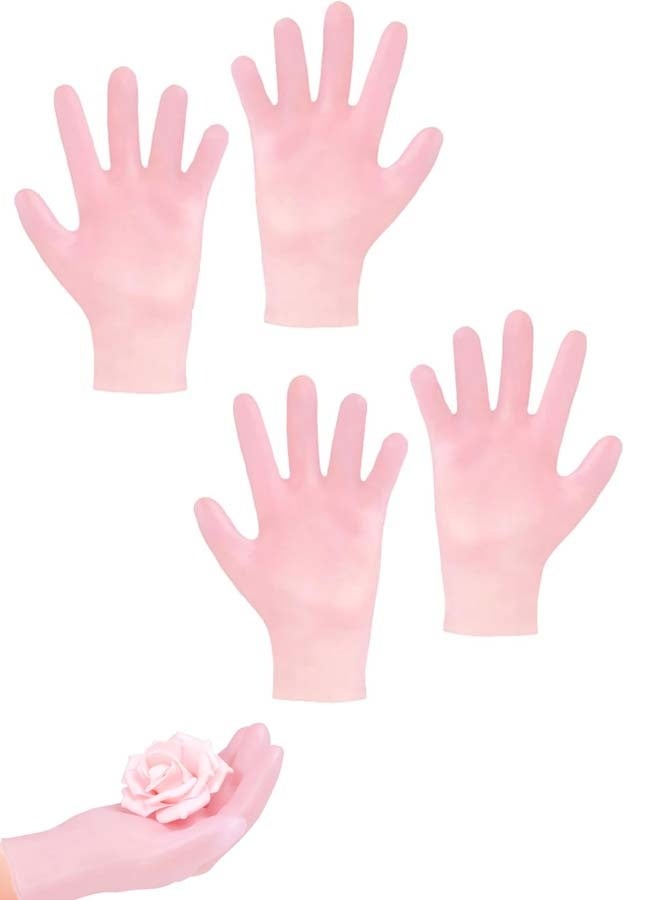 2 Pairs Moisturizing Exfoliating Gloves for Women Soften Dry Hands Material - Image 1