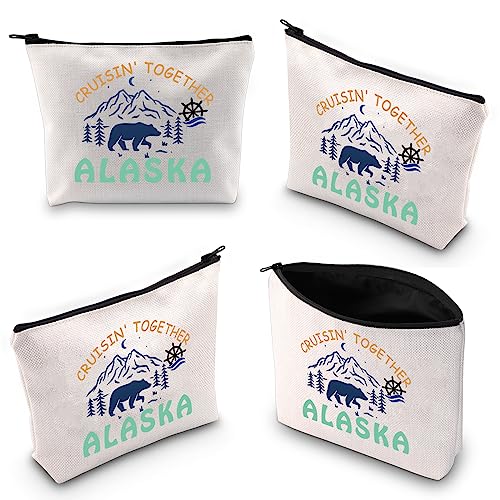 XYANFA Cruising Together Alaska Makeup Bag - Family Trip & Travel Cosmetic Bag - Alaskan Cruise Gifts - Image 5