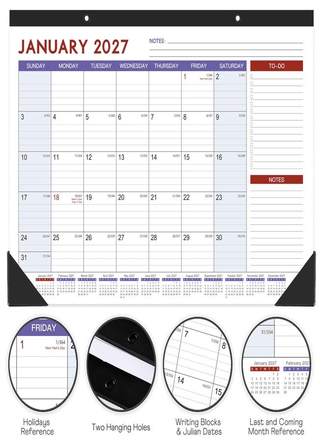 MaaIbok Desk Calendar 2026-2027 - July 2026 - December 2027, 17" x 12" 2026-2027 Calendar, 18 Months Desk Calendar, Desk Pad, Elegant Design - Image 3