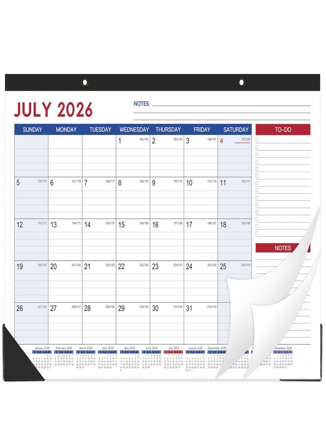 MaaIbok Desk Calendar 2026-2027 - July 2026 - December 2027, 17" x 12" 2026-2027 Calendar, 18 Months Desk Calendar, Desk Pad, Elegant Design - Image 1
