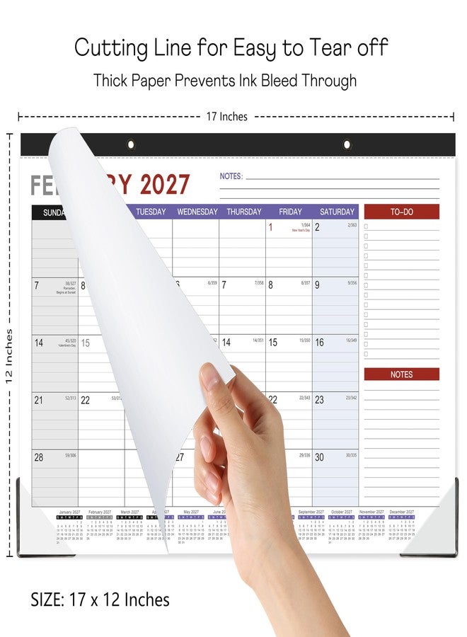 MaaIbok Desk Calendar 2026-2027 - July 2026 - December 2027, 17" x 12" 2026-2027 Calendar, 18 Months Desk Calendar, Desk Pad, Elegant Design - Image 5