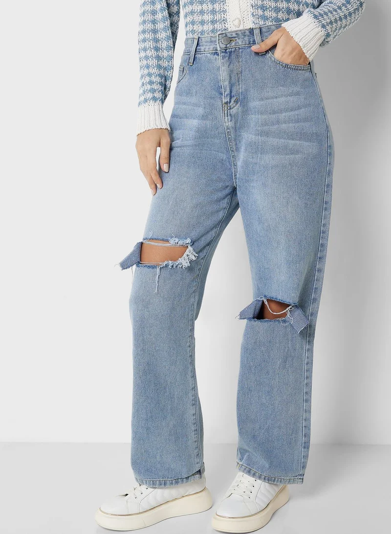 Ginger Ripped High Waist Jeans