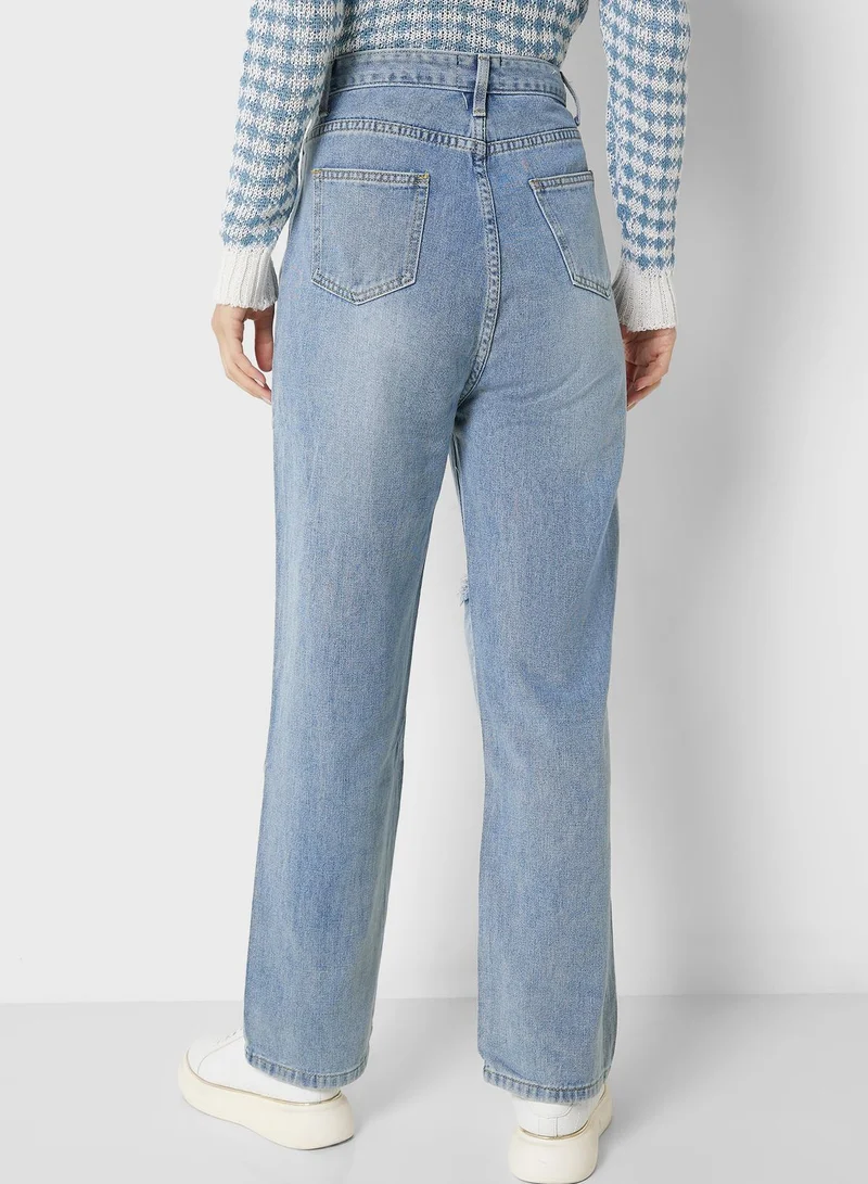 Ginger Ripped High Waist Jeans