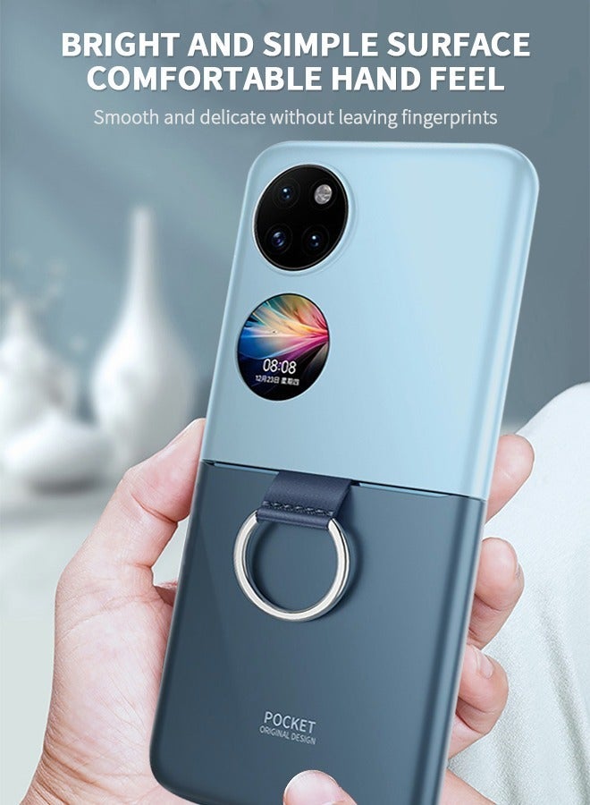 GROIC Suitable for Huawei P50 Pocket 6.9 Inch Mobile Phone Case Back Cover Type Contrast Ring Buckle Protective Frosted Smartphone - Image 3