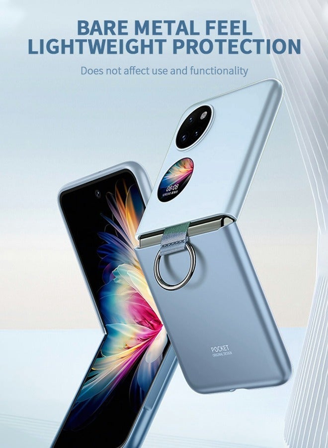 GROIC Suitable for Huawei P50 Pocket 6.9 Inch Mobile Phone Case Back Cover Type Contrast Ring Buckle Protective Frosted Smartphone - Image 2