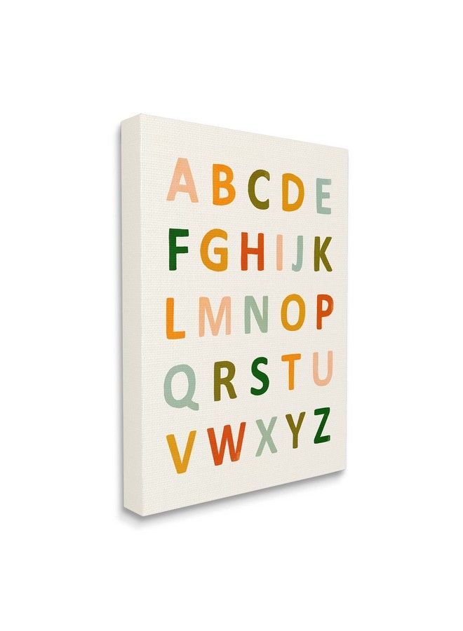 Stupell Industries Abc Letter Chart Soft Terracotta Earth Tone Alphabet Designed By Victoria Borges Canvas Wall Art 16 X 20 Multicolor - Image 1