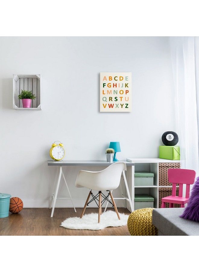 Stupell Industries Abc Letter Chart Soft Terracotta Earth Tone Alphabet Designed By Victoria Borges Canvas Wall Art 16 X 20 Multicolor - Image 3