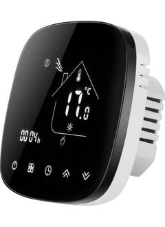 Eazyliv Eazyliv Tuya WiFi Smart Glossy Full Black Air Conditioning Thermostat For chilled water system fan coil unit Touch Temperature Controller 3 Speed Work With Echo Google Home  - Image 1