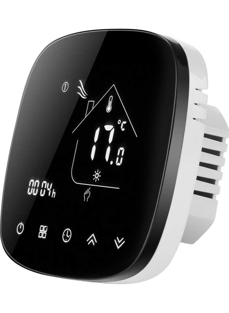Eazyliv - Eazyliv Tuya WiFi Smart Glossy Full Black Air Conditioning Thermostat For chilled water system fan coil unit Touch Temperature Controller 3 Speed Work With Echo Google Home - Image 1