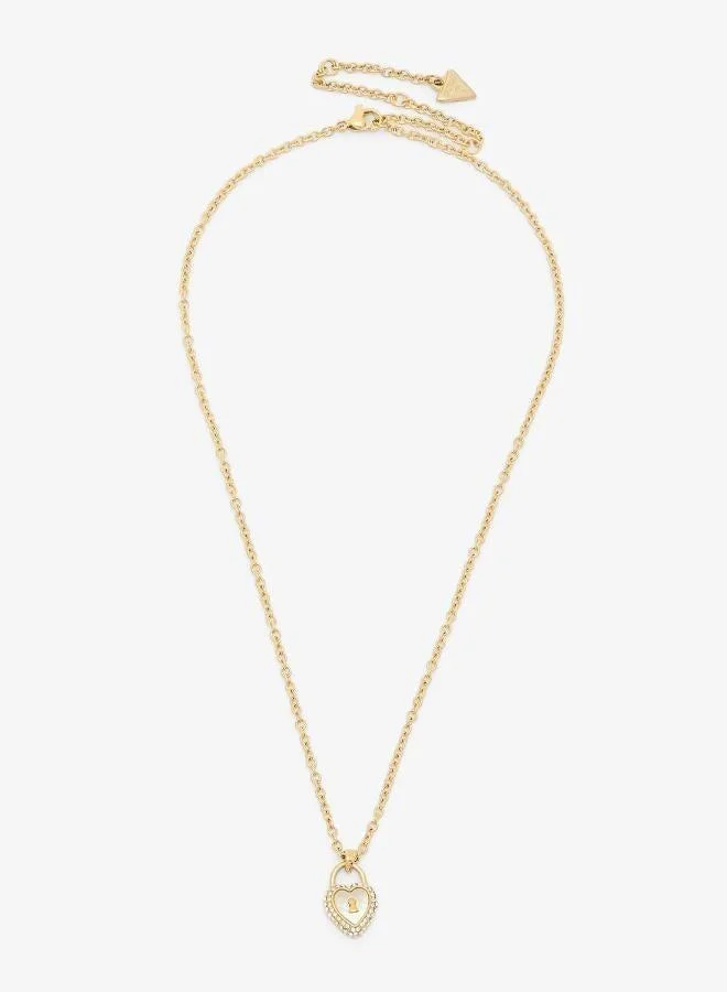GUESS  Heart Lock Chain Necklace for Women | Best Price UAE