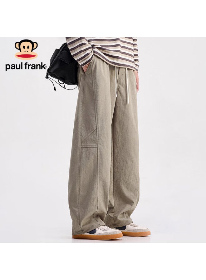 Paul Frank Men's Curved Blade Pants Winter American Style Wide-leg Casual Pants Men's Trendy Work Pants Khaki 2XL - Image 3
