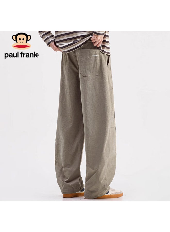 Paul Frank Men's Curved Blade Pants Winter American Style Wide-leg Casual Pants Men's Trendy Work Pants Khaki 2XL - Image 4
