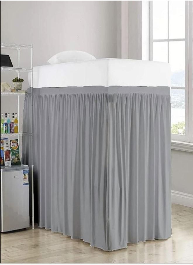Cottingon Dorm Room Bed Skirt-Dorm Bed Skirt,Extended Dorm Bed Skirt-Long Bed Skirt Dorm-Extra Long Dorm Room Bed Skirt-College Dorm Bed Skirt,100% Microfiber-Light Grey Solid -Twin-XL /42" Drop  - Image 3