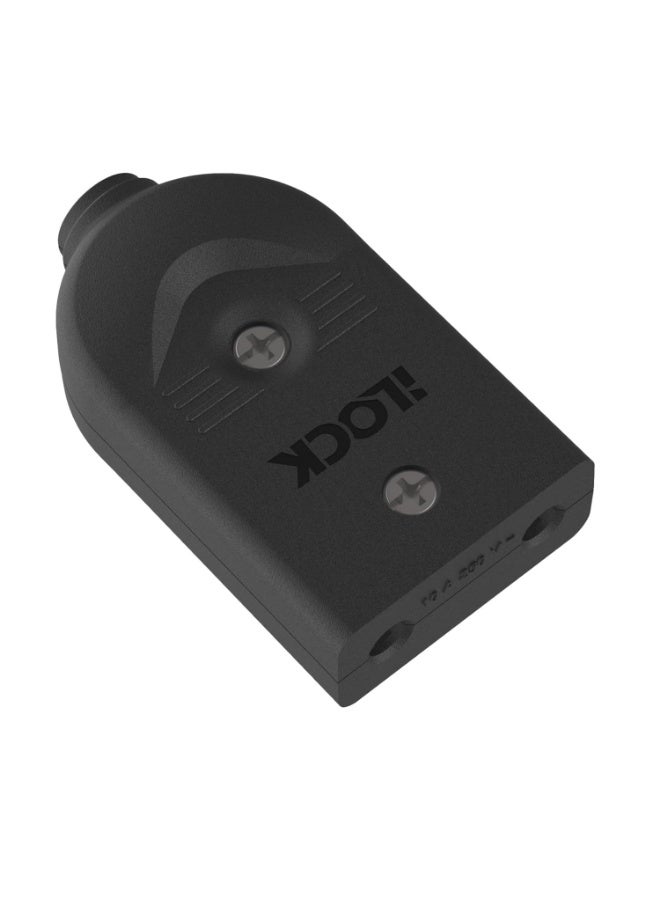 iLOCK Female Plug Socket Connector, 10A 250V, Rewirable Inline Power Socket, Durable Electrical Cable End Connector, Black - Image 2