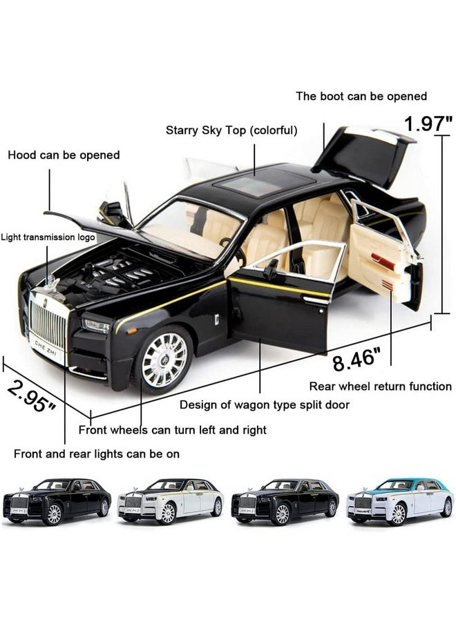 Sky Tech Sky Tech® Rolls Royce Phantom Model Car 1:32 Scale Exclusive Alloy Metal Car Pull Back Die-cast Car Toy car with Openable Doors & Light Music Boys Toys for Kids (Phantom 1:32)【Colors as Per Stock】  - Image 2