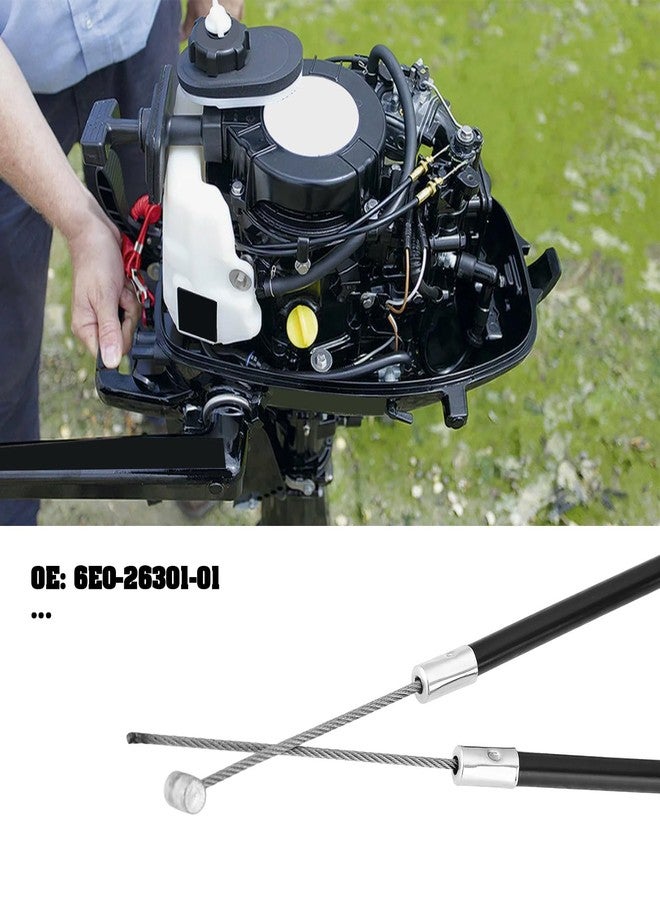 أوتوتك كابل ذراع التوجيه للقارب من أوتوتيك 6E0-26301-01 متوافق مع محركات ياماها ومارينر ثنائية الأشواط 4 و5 حصان 6E0 - Image 2