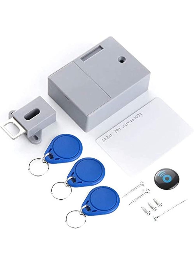 1 PCS Smart Lock Battery Card， Sensor Cabinet Drawer， Intelligent Invisible Hidden Digital Lock Without Perforate Hole(3 key sets) - Image 1