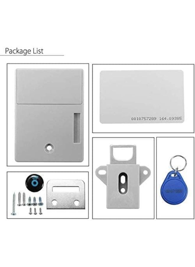 1 PCS Smart Lock Battery Card， Sensor Cabinet Drawer， Intelligent Invisible Hidden Digital Lock Without Perforate Hole(3 key sets) - Image 4