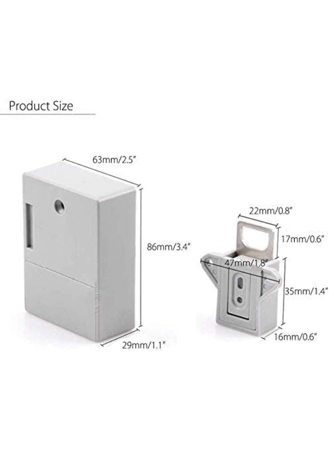 1 PCS Smart Lock Battery Card， Sensor Cabinet Drawer， Intelligent Invisible Hidden Digital Lock Without Perforate Hole(3 key sets) - Image 2
