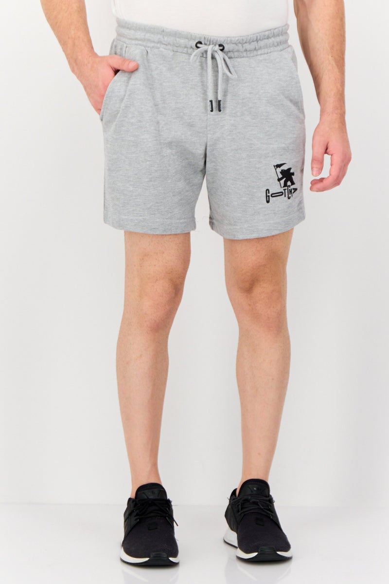 Gotcha شورتات أساسية للرجال بشعار العلامة التجارية، رمادي - Image 1