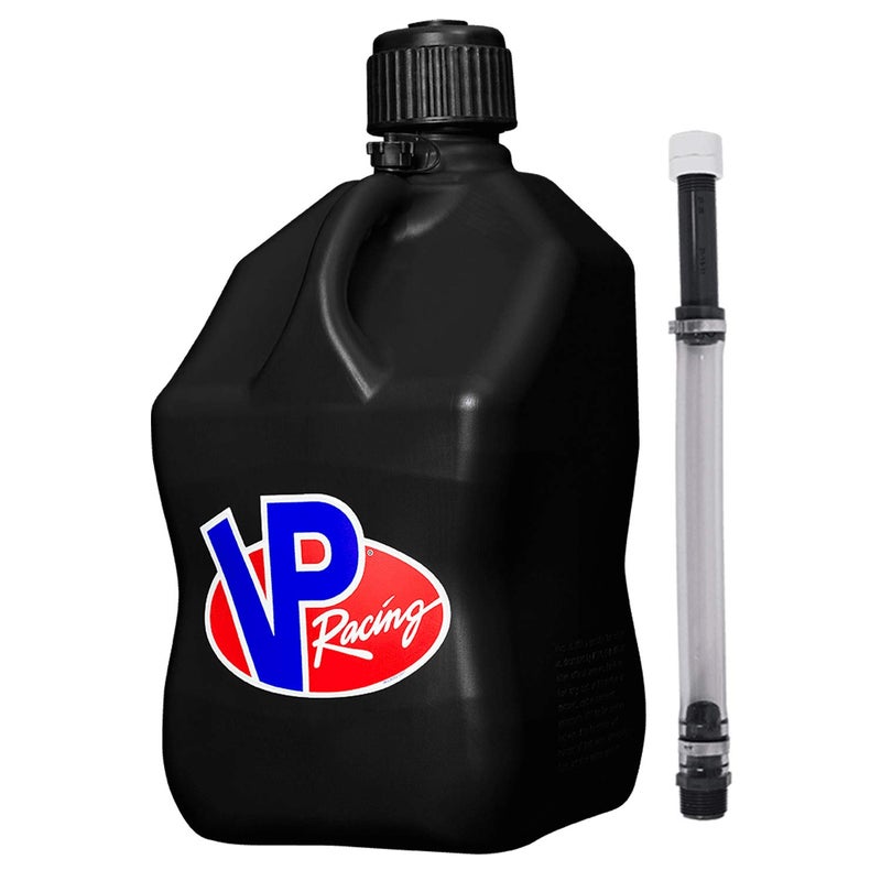 VP Racing 3582CA 55 Gallon Square Motorsport Jug Black 14 Inch Hose