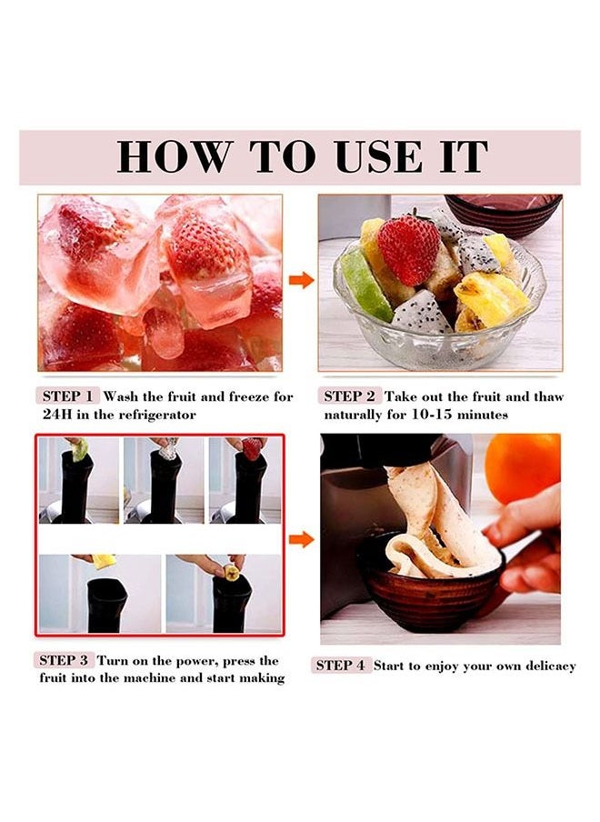 Arabest - DIY Ice Cream Machine,220V Automatic Fruit Ice Cream Machine,Food Grade Safe Material,Easy to Operate,Suitable for Making Fruit Ice Cream/Oreo Ice Cream - Image 1