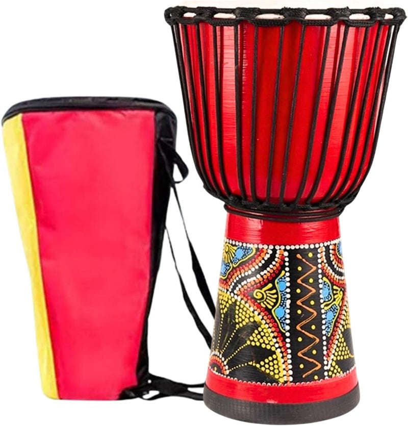 MegArya 8-Inch African Djembe Hand Drum with Carry Bag - Image 1