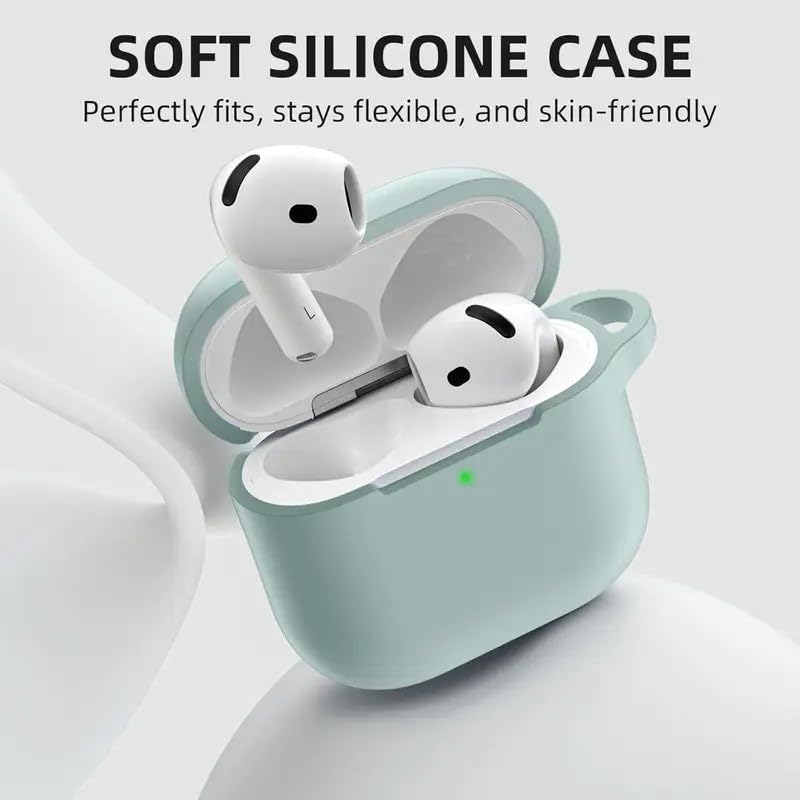 Gladiadora® Airpods 4 Cover Silicone Case (2024) Active Noise Cancellation (ANC) with Keychain Protective Case (Gry) - Image 5