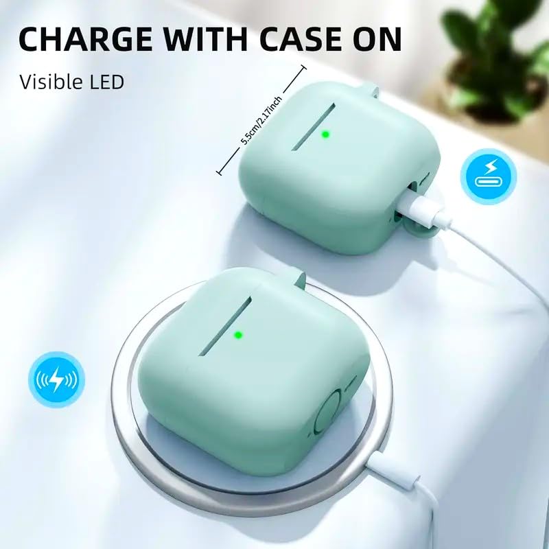 Gladiadora® Airpods 4 Cover Silicone Case (2024) Active Noise Cancellation (ANC) with Keychain Protective Case (Gry) - Image 2