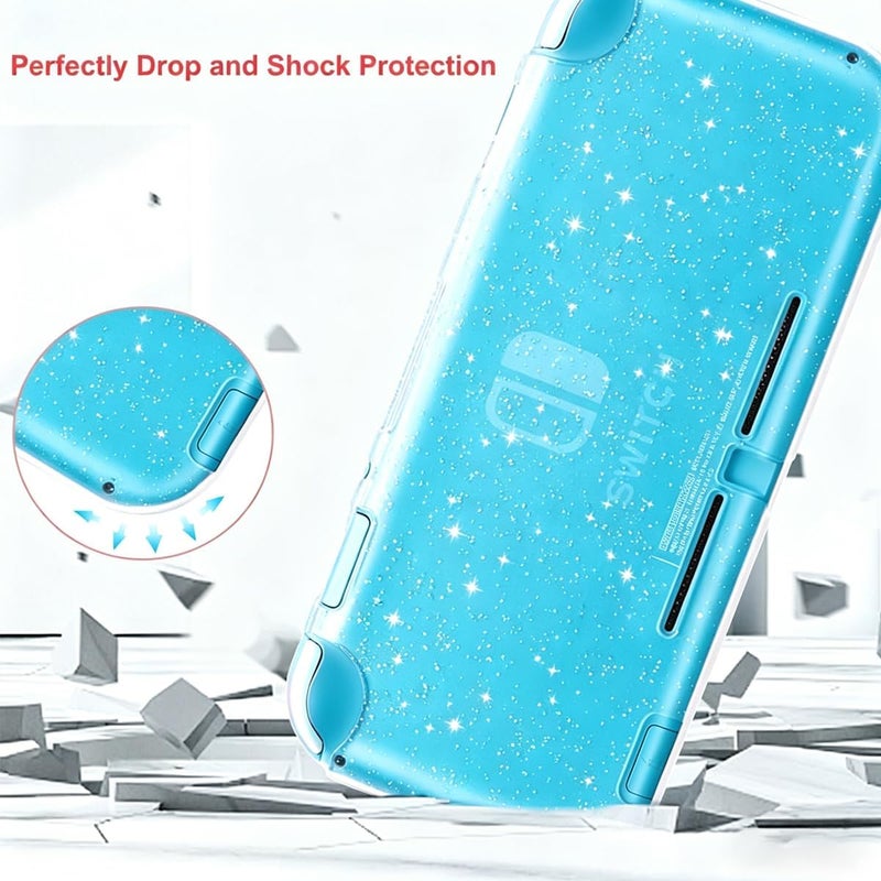 Sunmike Switch Lite Case for Nintendo Switch Lite, Protective Case Cover for Nintendo Switch Lite Games Shockproof TPU Slim Skins Protective Cover Switch Lite Accessories Case Protector - Crystal Glitter - Image 3
