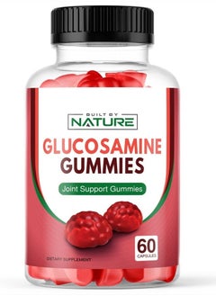 Glucosamine Gummies with Vitamin E - Advanced Joint Support Gummy Supplement, High Potency Antioxidant & Inflammatory Response, Comfort for Back, Knees, Hands, Non GMO, 60 Extended Delivery Gummies