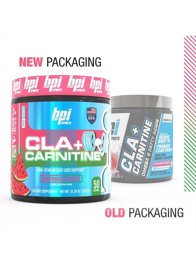 BPI SPORTS CLA+Carnitine–Conjugated Linoleic Acid–Weight Loss Formula –Metabolism, Performance, Lean Muscle–Caffeine Free–For Men & Women–Watermelon Freeze–50 servings – 12.34 oz.(Packaging May Vary) - Image 4