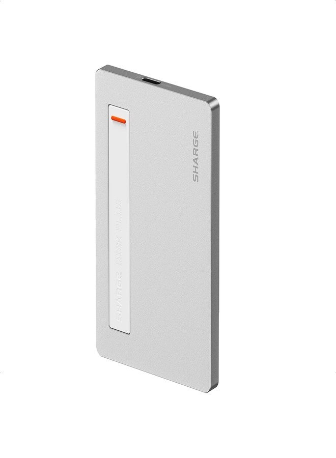 SHARGE Disk Plus SSD Enclosure 10Gbps M.2 NVMe, 0.24" Ultra Slim Aluminum Enclosure with Built-in Cable USB C 3.2 Gen2 Support Size 2230/2242/2280 M Key SSDs (SSD not Included) - Image 1