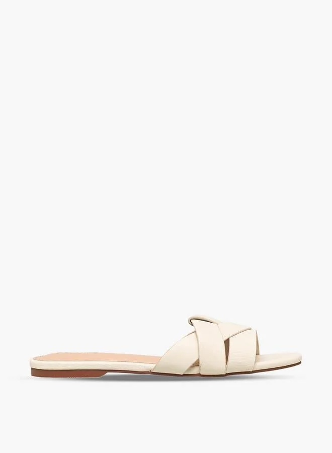 بابريكا Women Cross Strap Slip-On Sandals