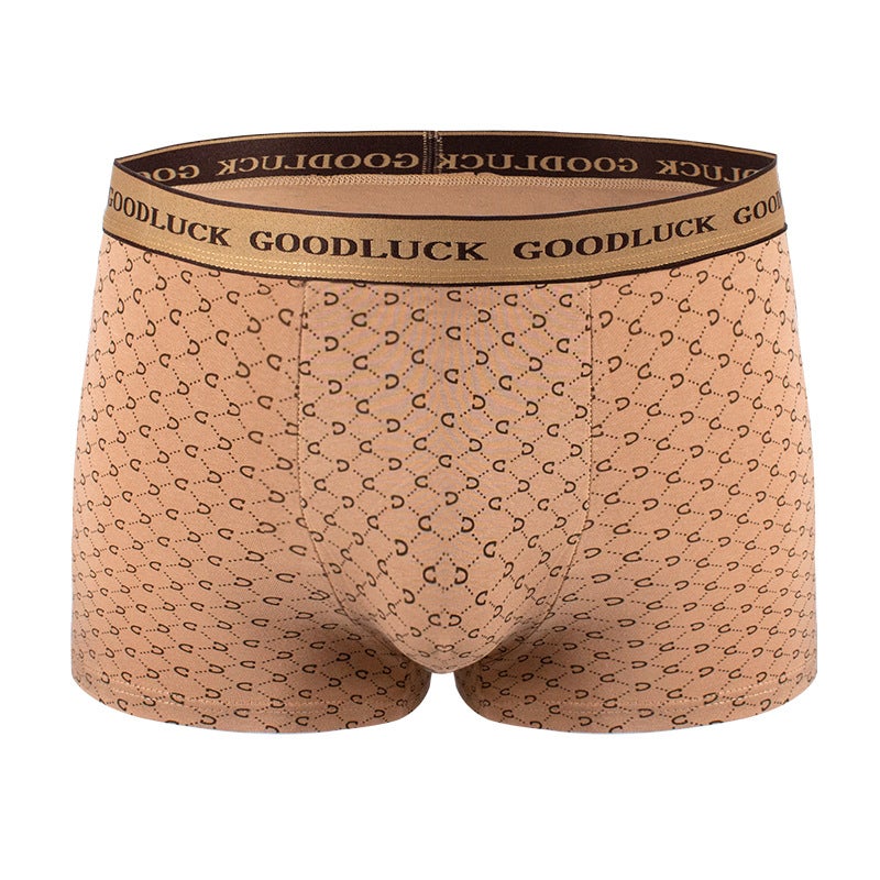 Men'S Boxer Briefs, Pure Cotton Underwear, Antibacterial Boxer Shorts, Style, Thin Antibacterial Mid-Waist Printed Design - Image 1
