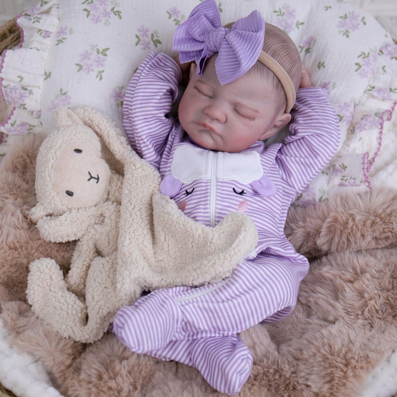 Milidool Realistic Reborn Baby Dolls 20 Inch Lifelike Newborn Baby Doll Girl Real Life Baby Dolls with Weighted Soft Body Baby Gift with Accessories for 3 Year Old Kids Girls Gifts Pretend Play - Image 3
