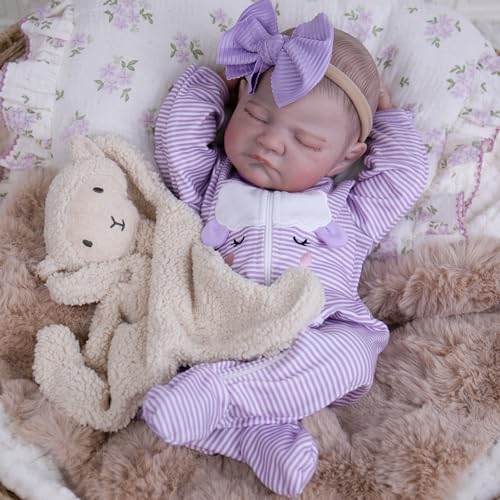 Milidool Realistic Reborn Baby Dolls 20 Inch Lifelike Newborn Baby Doll Girl Real Life Baby Dolls with Weighted Soft Body Baby Gift with Accessories for 3 Year Old Kids Girls Gifts Pretend Play - Image 1