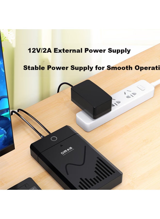 Dm Type-C Mobile Hard Drive Enclosure 2.5/3.5 Inch External Hard Drive Case Notebook Desktop External Sata Interface Ssd Solid State Mechanical Hard Drive Hd036 - Image 4