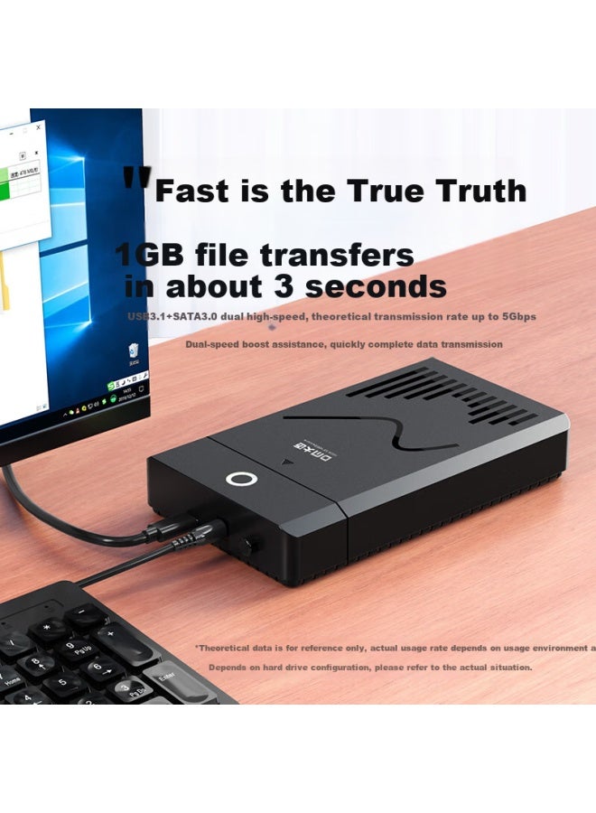 Dm Type-C Mobile Hard Drive Enclosure 2.5/3.5 Inch External Hard Drive Case Notebook Desktop External Sata Interface Ssd Solid State Mechanical Hard Drive Hd036 - Image 3