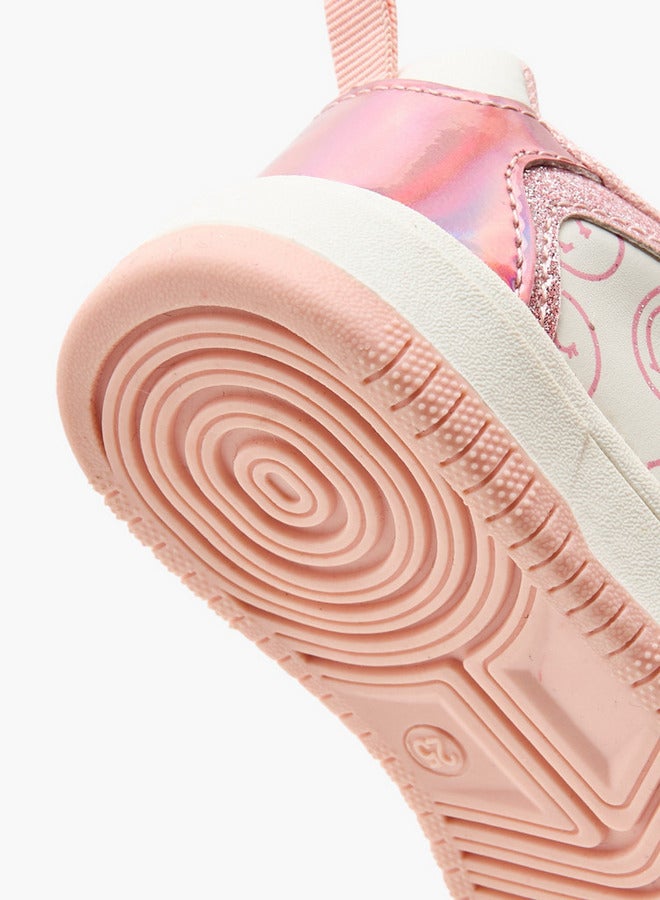 SMILEY Girls SmileyWorld Logo Print Sneakers with Hook and Loop Closure  - Image 5