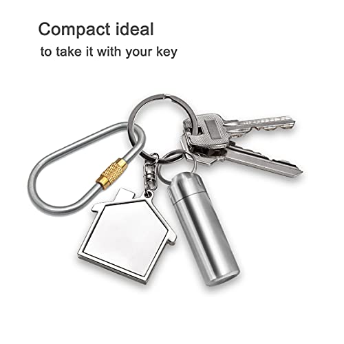 SHD Titanium Small Locking Carabiner Clip Mini Caribeener Clips D-Ring Lightweight Keychain Clip for Indoor Outdoor Use - 6PCS - Image 3