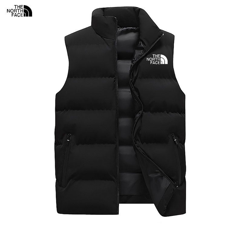 Men'S New Velvet Thickeneded Warm Windproof Waistcoat Hong Kong Style Casual Stand-Up Collar Cotton Vest For Men - Image 2