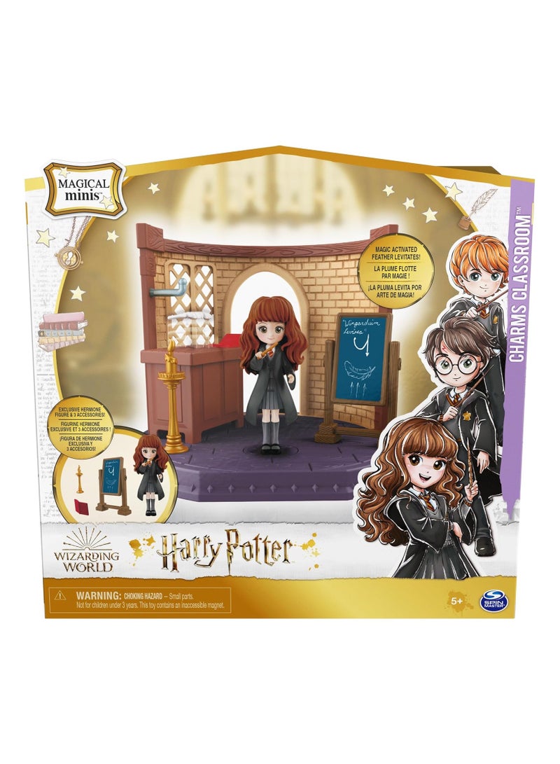 سبن ماستر سبين ماستر- هاري بوتر ماجيكال مينيس، تشارمز كلاسروم مع شخصية هيرميون جرانجر الحصرية وإكسسواراتها، ألعاب أطفال للفتيات والفتيان من سن 5 سنوات فما فوق - Image 1