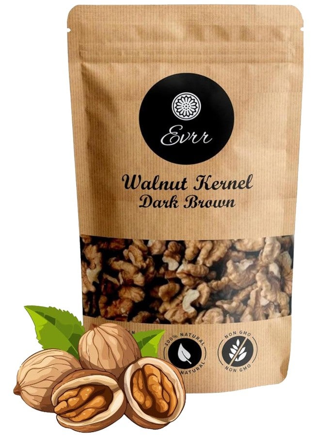 EVRR Kashmiri Walnuts Kernel Without Shell 1kg, Dark Brown Akhrot Giri 2Pcs | Akhrot Giri Dry Fruit| Perfect for snacking | Brain Food | Raw Akhroth Giri| - Image 1
