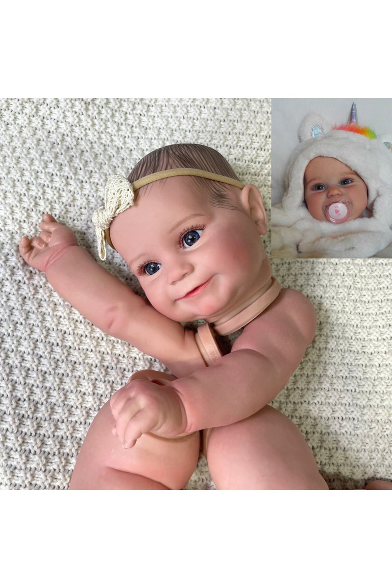 24inch Painted Kit 19/24inch Already Painted Reborn Baby Doll Maddie Kit Lifelike Soft Touch Flexibl