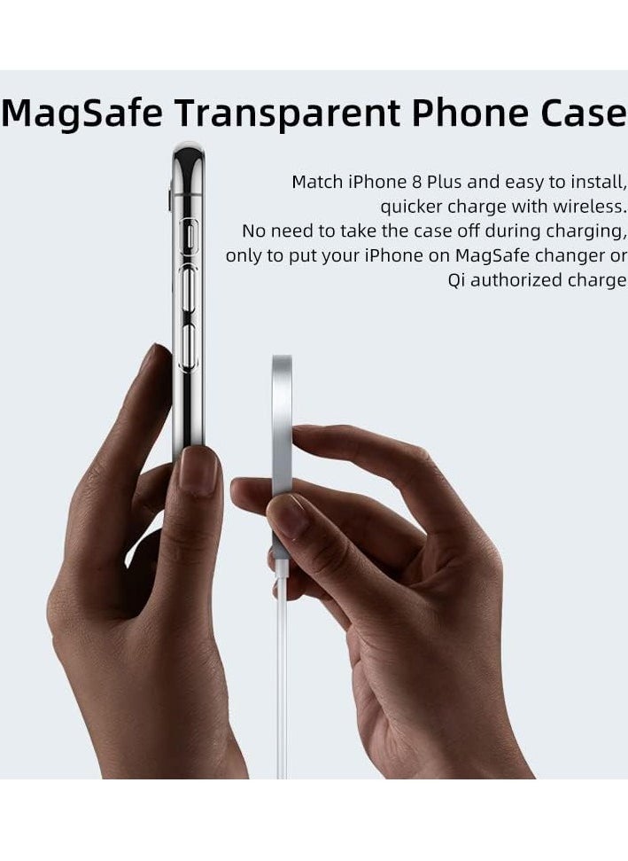 MIGOFAST - Magnetic Phone Case for iPhone 7PLUS 8 Plus Case with MagSafe Wireless Charging Shockproof Protective Case for iPhone 7PLUS 8 Plus 5.5" Clear - Image 1