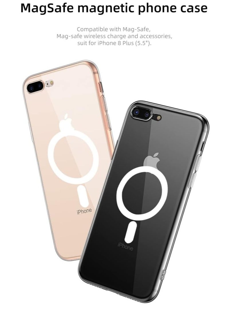 MIGOFAST - Magnetic Phone Case for iPhone 7PLUS 8 Plus Case with MagSafe Wireless Charging Shockproof Protective Case for iPhone 7PLUS 8 Plus 5.5" Clear - Image 1